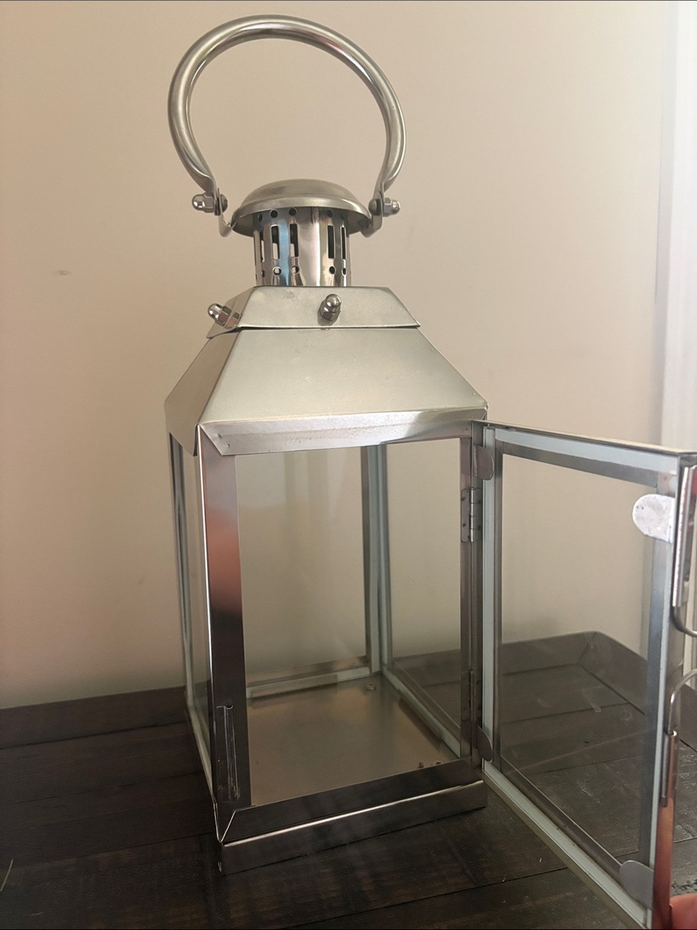 Stainless Steel Silver Lantern - Home Accents - Picture 2 of 2